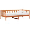 vidaXL Tag-Bett mit Kopfteil Wachsbraun und Wei&szlig; 90 x 200 cm