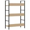 vidaXL B&uuml;cherregal 3 Regalb&ouml;den Eiche 60&times;27,6&times;90,5 cm Holzwerkstoff