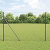 vidaXL Zaunpfosten Grau 25 x 1,6 m (50 mm Geflecht) Stahl und PVC