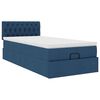 vidaXL Ottoman-Bett mit Matratze Blau 90x190 cm Stoff
