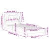 vidaXL Bettgestell "Viana" ohne Matratze Cappuccino-Braun 90x190 cm Kunstleder