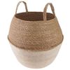 vidaXL Pflanzenk&uuml;bel mit Griffen Wei&szlig; &Oslash; 32 x 32 cm 100% Seegras