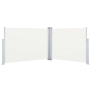vidaXL Ausziehbare Seitenmarkise Creme 100 x 1000 cm