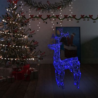 vidaXL LED-Rentier Weihnachtsdeko 90 LEDs 60x16x100 cm Acryl