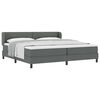 vidaXL Boxspringbett mit Matratze Dunkelgrau 200 x 200 cm Stoff