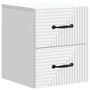 vidaXL Wandmontierter Nachttisch Wei&szlig; 34,5 x 33 x 40 cm Holzwerkstoff