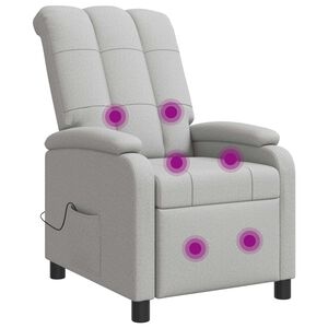 vidaXL Massage Relaxsessel Wolkengrau Stoff