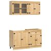 vidaXL Schrank mit Regal SKI 4 pcs Honigbraun Massives Kiefernholz