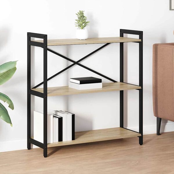 vidaXL B&uuml;cherregal Sonoma-Eiche 80 x 30 x 85 cm Holzwerkstoff