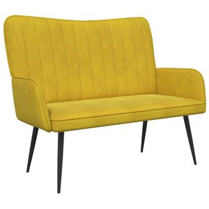 vidaXL 2-Sitzer Sofa Gelb 115 x 61 x 87 cm Samt