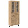 vidaXL Highboard 2 pcs Artisan-Eiche 69,5 x 34 x 180 cm Holzwerkstoff