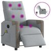 vidaXL Massagesessel Elektrisch Hellgrau Stoff