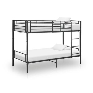 vidaXL Etagenbett Schwarz Metall 90&times;200 cm