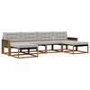 vidaXL Outdoor-Sofagarnitur 6 stk. Natur und Hellgrau