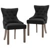 vidaXL Esszimmerst&uuml;hle 2 Stk. Schwarz Stoff