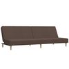 vidaXL Schlafsofa 2-Sitzer mit Fu&szlig;hocker Taupe Stoff