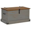 vidaXL Truhe HALDEN Grau 91x48x47 cm Massivholz Kiefer