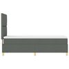 vidaXL LED Boxspringbett mit Matratze Dunkelgrau 80 x 200 cm Stoff