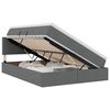 vidaXL LED-Speicherbett mit Matratze Dunkelgrau 140 x 190 cm Stoff