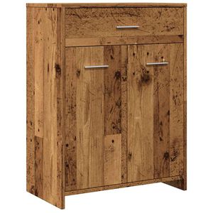 vidaXL Badschrank Altholz-Optik 60x33x80 cm Holzwerkstoff