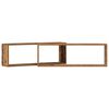 vidaXL Wandregal mit Regal 2 pcs Altholz 80 x 15 x 26 cm Holzwerkstoff