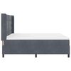 vidaXL Boxspringbett mit Matratze Dunkelgrau 180 x 200 cm Samt