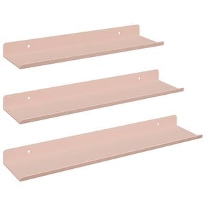 vidaXL Schwebendes Regal 3 stk. Rosa 40 x 9 x 2,5 cm Stahl