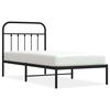 vidaXL Bettgestell mit Kopfteil Metall Schwarz 90x190 cm