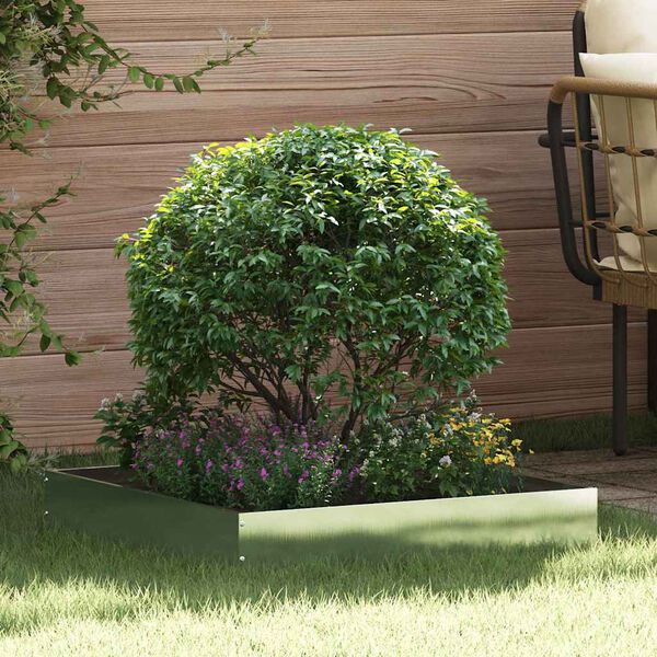 vidaXL Raseneinfassung 6 pcs Silber 60 x 60 x 13 cm Edelstahl