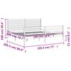 vidaXL Massivholzbett mit Kopfteil