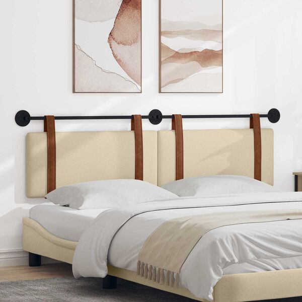 vidaXL H&auml;ngevorderseite Wandmontiert Creme 170 x 55 x 5 cm Antikes PU