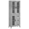vidaXL Highboard Betongrau 69,5x34x180 cm Holzwerkstoff