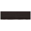 vidaXL Waschtischplatte Dunkelbraun 220x60x(2-4)cm Massivholz