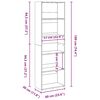 vidaXL B&uuml;cherregal R&auml;uchereiche 60x30x189 cm Holzwerkstoff