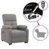 vidaXL Massagesessel Elektrisch Taupe Stoff