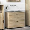 vidaXL Badezimmerschrank mit Schubladen Sonoma-Eiche 76,5 x 35 x 64 cm