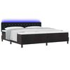 vidaXL LED Boxspringbett mit Matratze Schwarz 200 x 200 cm Samt