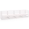 vidaXL Outdoor-Sofa 4-Sitzer Wei&szlig; Massivholz Kiefer