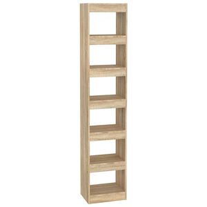 vidaXL B&uuml;cherregal/Raumteiler Sonoma-Eiche 40x30x198 cm