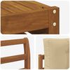 vidaXL Outdoor-Sofagarnitur mit Kissen 8 pcs Natur und Beige