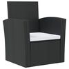 vidaXL 8-tlg. Garten-Lounge-Set mit Kissen Poly Rattan Schwarz