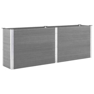 vidaXL Garten-Hochbeet 250 x 50 x 91 cm WPC Grau