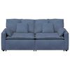 vidaXL Modulares Sofa mit Kissen Blau