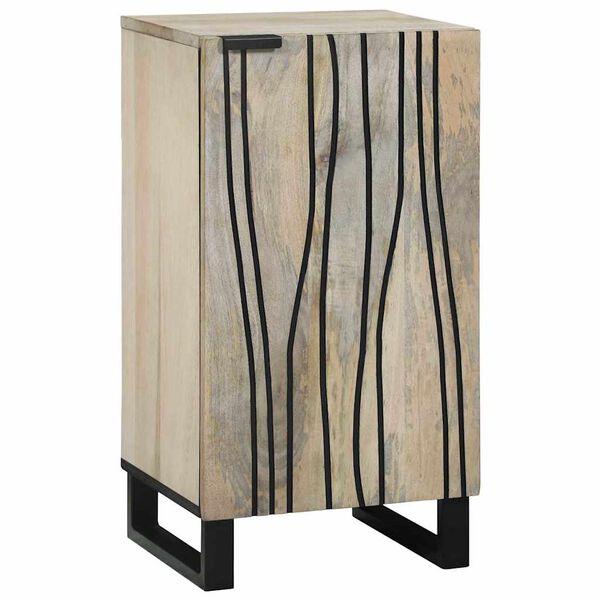 vidaXL Sideboard Wei&szlig; 40 x 33 x 75 cm massives Mangoholz