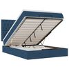 vidaXL Ottoman-Bett mit Matratze Blau 140x190 cm Stoff