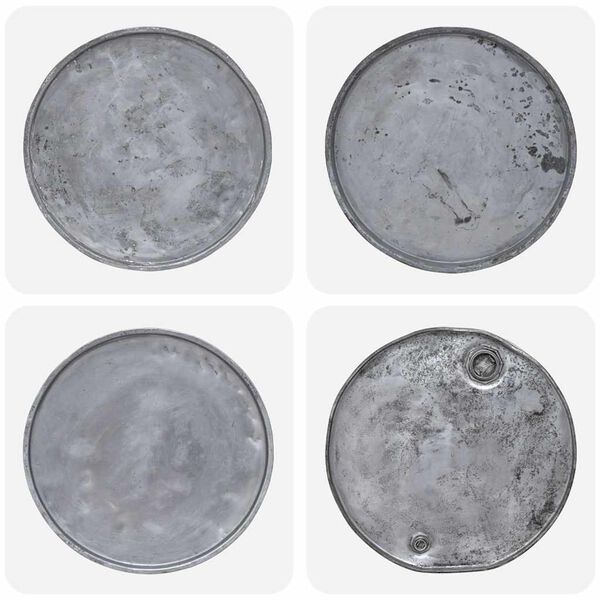 vidaXL Couchtisch Gemischtes Altholz 60x45 cm Silbern