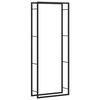 vidaXL Brennholzregal Mattschwarz 80 x 28 x 222 cm Stahl