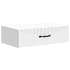 vidaXL Wandmontierter Beistelltisch Wei&szlig; 59 x 34,5 x 17 cm