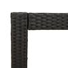 vidaXL Garten-Beistelltisch mit Holzplatte Schwarz Poly Rattan