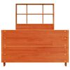 vidaXL Massivholzbett ohne Matratze Wachsbraun 90x200 Kiefernholz